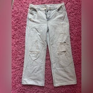 Garage Denim Jambe Large Wide Leg Jeans